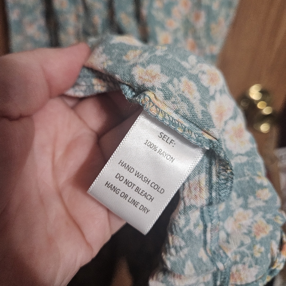 Easel Cottagecore Floral Maxi Dress V Neck Size Small Oversized Fit! - Picture 3 of 5